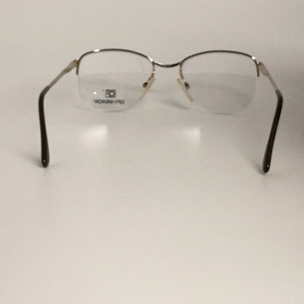 Opti-Fashion Gold Rimless‎ Eyeglass Frames Italy 50-17-130 Vintage Eyewear 22828